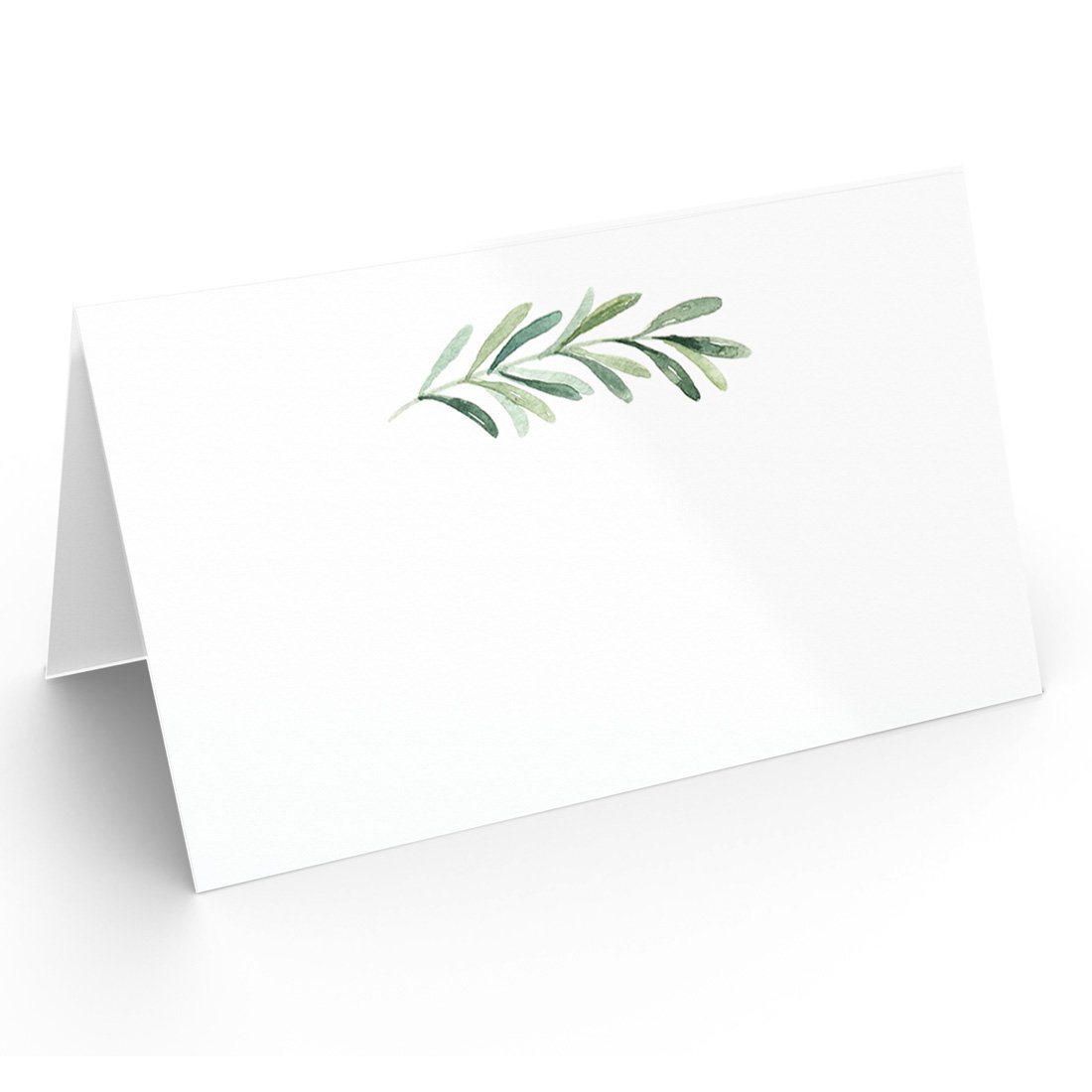 Table Place Cards for All Occasions and Events, Set of 25, Greenery | Blank Tent