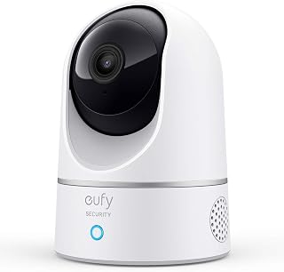 eufy Security Indoor Cam E220, Dog/Pet Camera, Pan and Tilt | 2K Wi-Fi Plug-in, AI Tracking and Alerts, Night Vision, HomeBase 3/Mini/Prof S1 Compatible, Voice Assistant Support