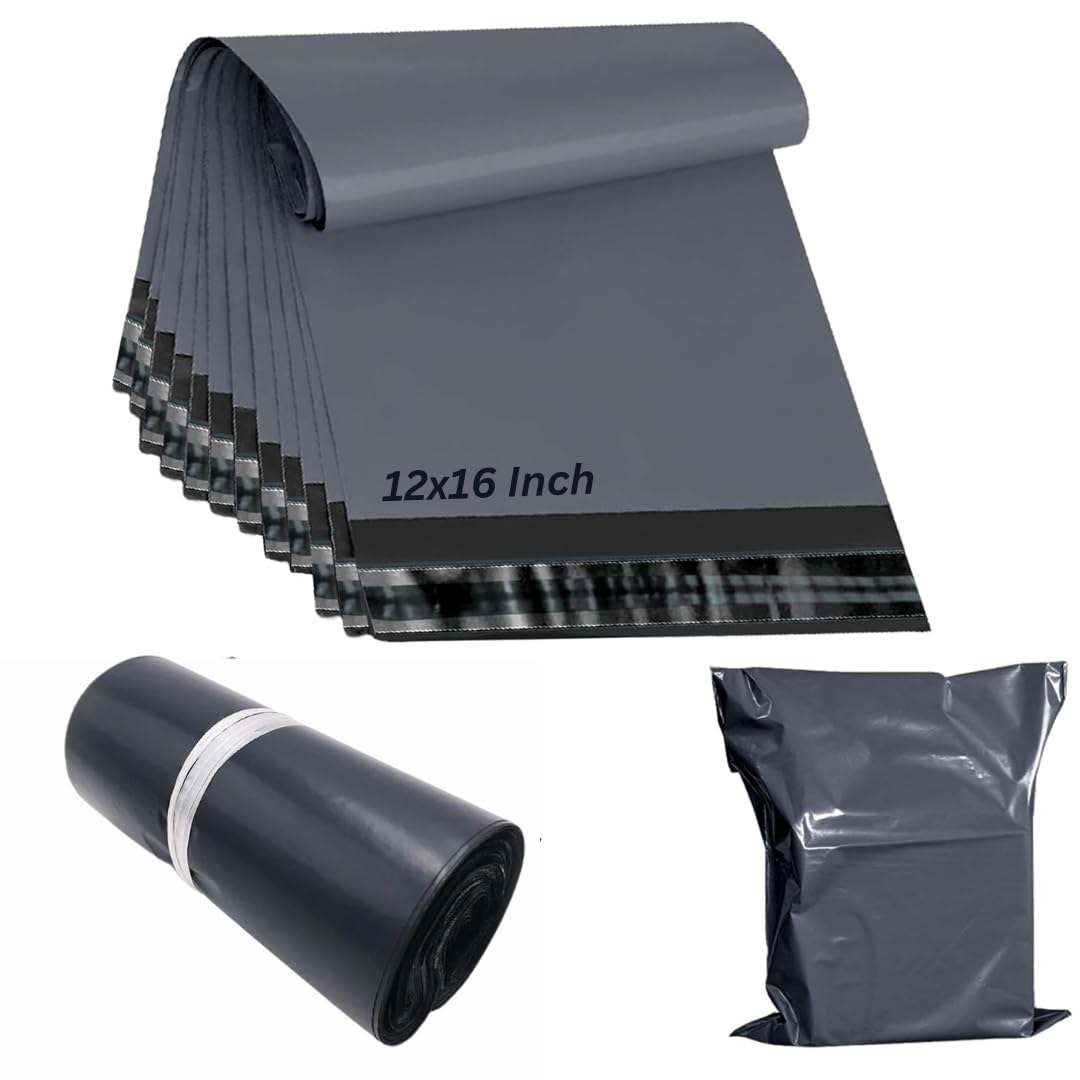 50, Mailing Bags 12x16 Self Seal Grey Mailing Bags | Delivery Bags Plastic Posta
