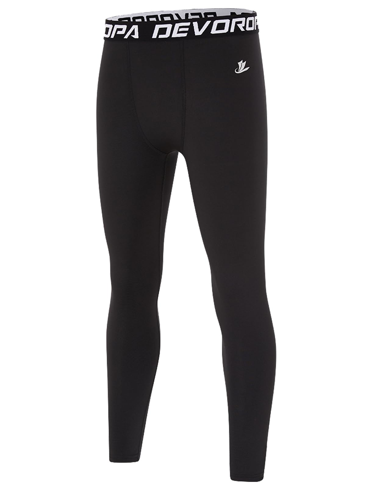 DEVOROPA Boys Leggings Quick Dry Youth Compression Pants Sports Tights Basketbal