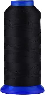 Selric [1500Yards / 36 Colors Available] UV Resistant High Strength Polyester Thread #69 T70 Size 210D/3 for Upholstery, Outdoor Market, Drapery, Beading, Purses, Leather (Black)