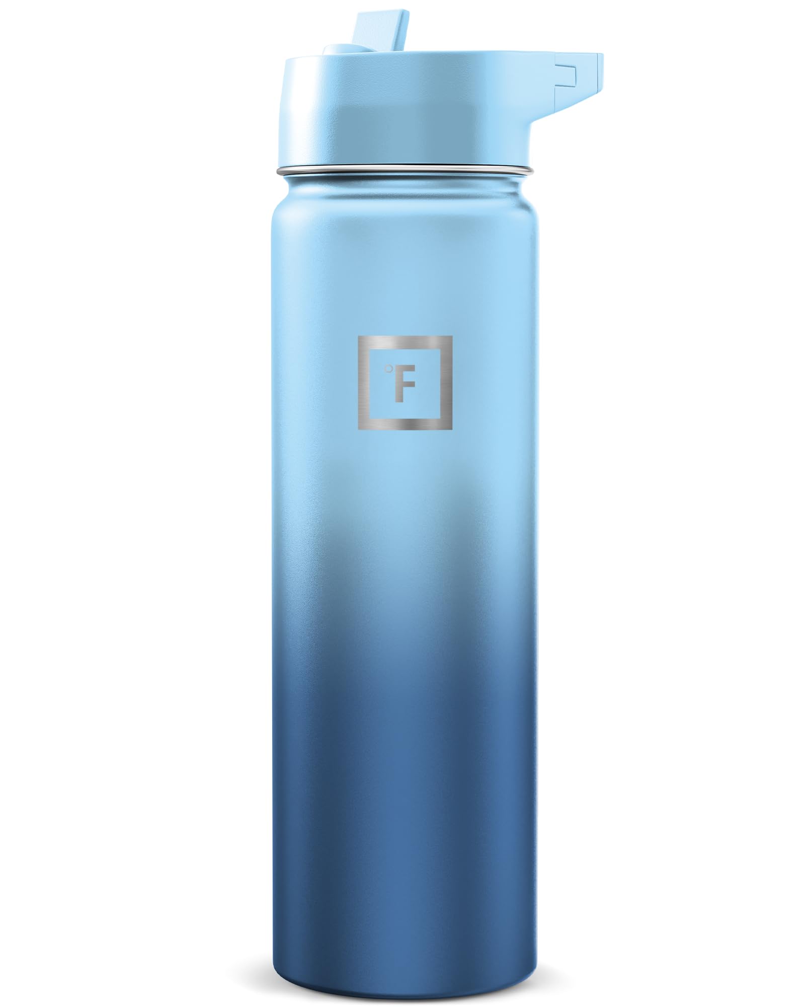 IRON °FLASK 24 oz Wide Mouth Water Bottle with Straw | Insulated Stainless Steel