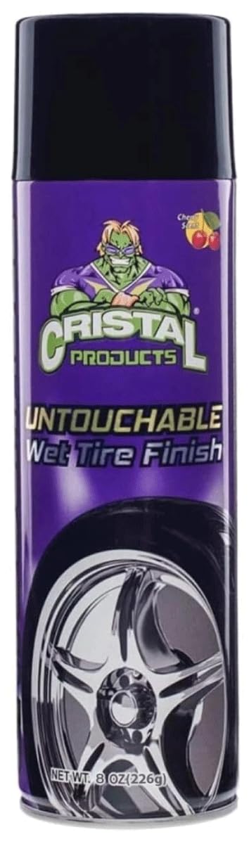 Cristal Products Untouchable Tire Shine Spray, Tire Protectant 8oz 1PK | A Profe