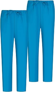 MISEMIYA - Pack of 2 – Work Trousers Unisex Elastic Waist Uniform Clinic Hospital Cleaning Veterinarian Health