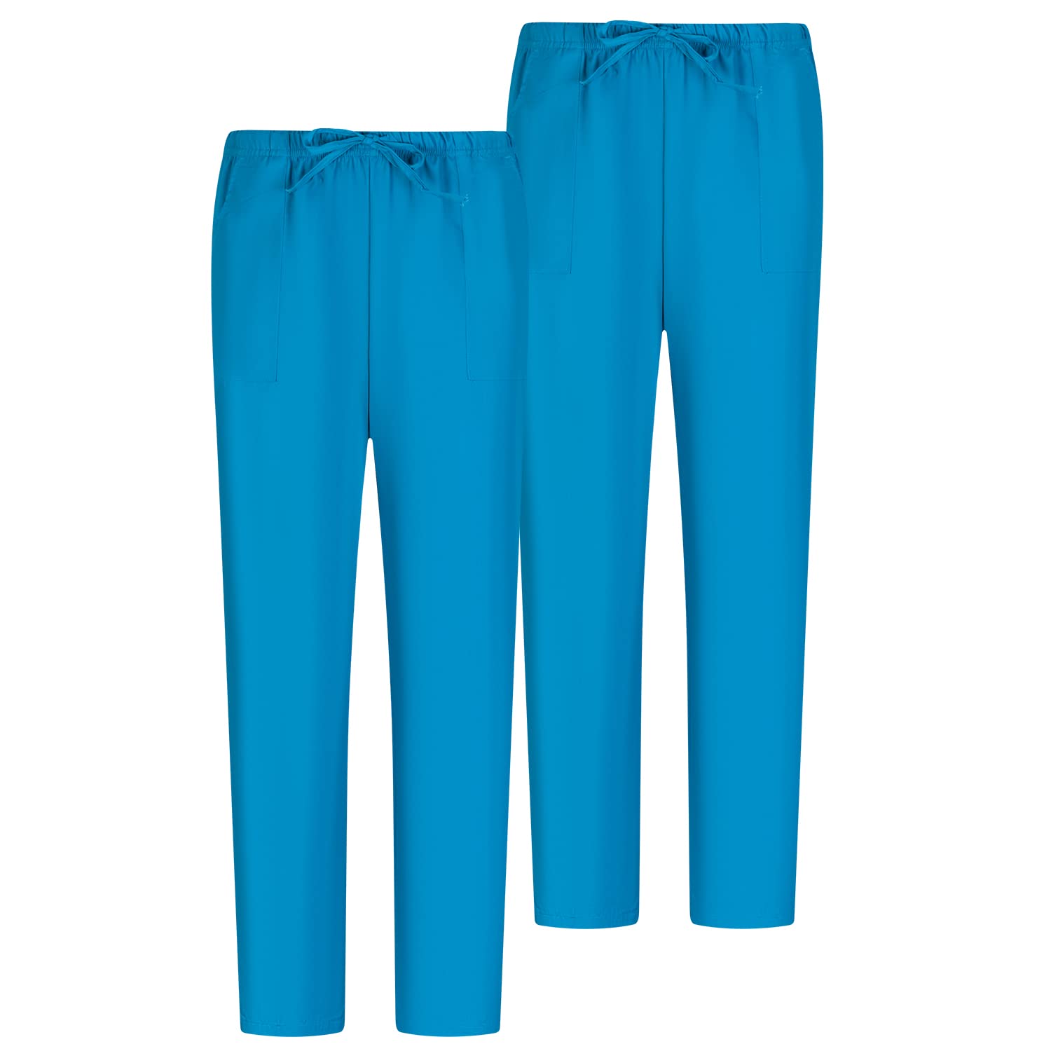 MISEMIYA - Pack of 2 – Work Trousers Unisex Elastic Waist Uniform Clinic Hospita