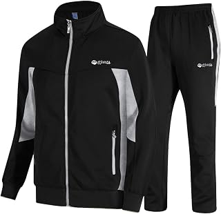 TBMPOY Men's Tracksuits Sweatsuits for Men Set Track Suits 2 Pieces Casual Athletic Jogging Warm Up Full Zip Sweat Suits