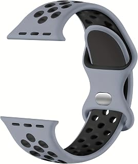 Apple Watch Sport Band 38mm 40mm 41mm 42mm 44mm 45mm 46mm 49mm, Soft Silicone Sport Women Men Replacement Strap for iWatch Series 10 9 8 7 6 5 4 3 2 1 Ultra 2 SE