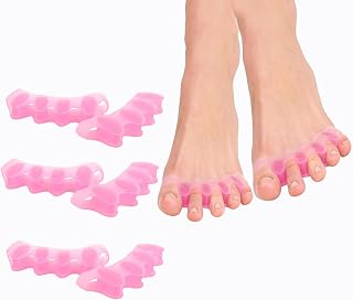 3 Pairs Silicone Toe Spacers for Men and Women Shoe Storage Closet Pink