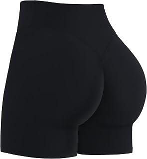 Sunzel High Waisted Biker Shorts for Women with Pockets Seamless Front Yoga Workout Gym Cycling Tummy Control Buttery Soft
