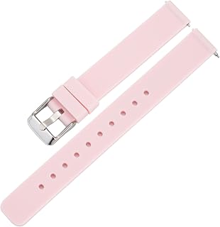 Rihahisy Silicone Watch Straps for Men, 12mm, 14mm, 16mm, 17mm, 18mm, 19mm, 20mm, 21mm, 22mm, 24mm, 26mm, Quick Release Replacement Bands with Stainless Steel Buckle, Soft