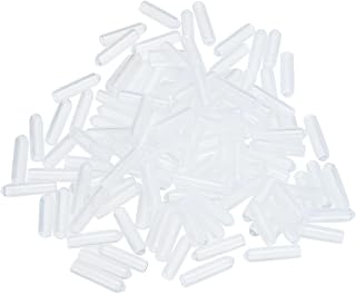 100 x Rubber End Caps 3mm (1/8") Vinyl ID & PVC Round Clear Screw Protectors