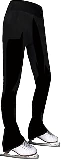 JoyCan Figure Skating Pants for Girls, Black Training Clothes for Children to Wear While Skating