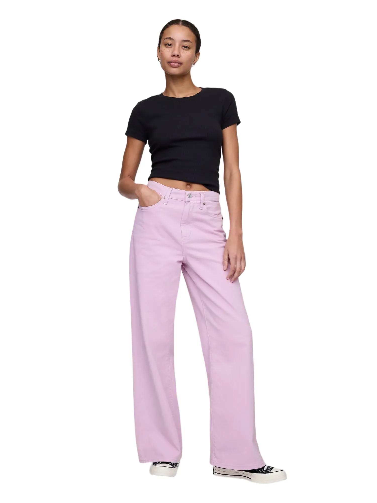 GAP V-HR Wide Leg Crop Drk Ptch Pkts Women's Jeans