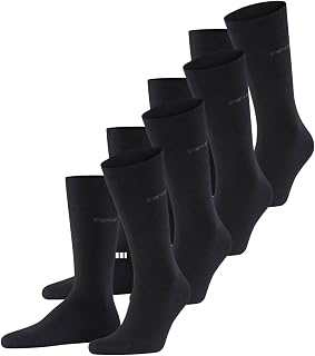 ESPRIT Mens Solid Socks Breathable Organic Sustainable Cotton Reinforced Skin-Friendly Durable Unicolor For Work Daily Use Multi Pack