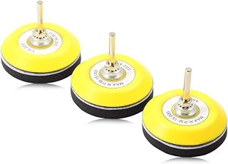 3 Pack 3" Hook and Loop Sanding Disc Pad with Soft Foam Layer Buffing Polishing Pad and Shank Drill Attachment Backing Pad