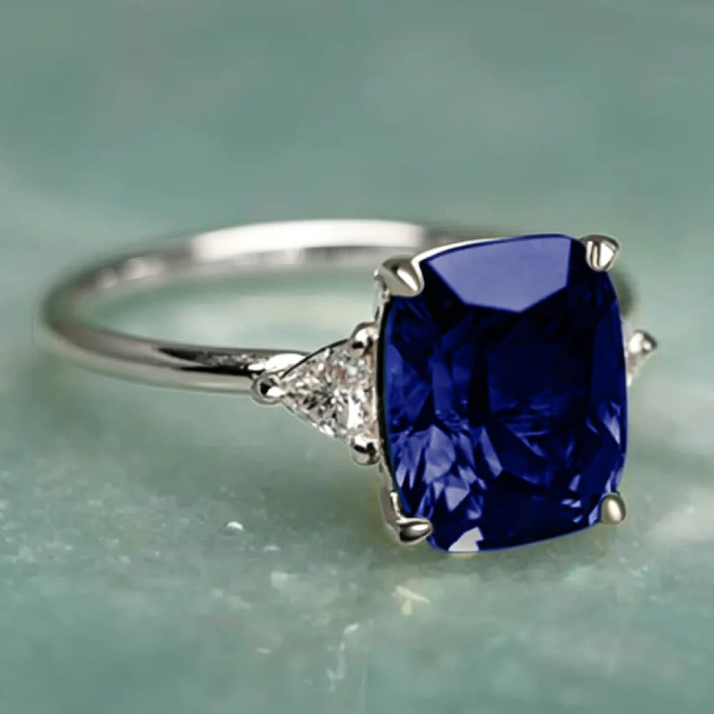Anillo de lujo con circonita cúbica brillante para mujer, accesorio de