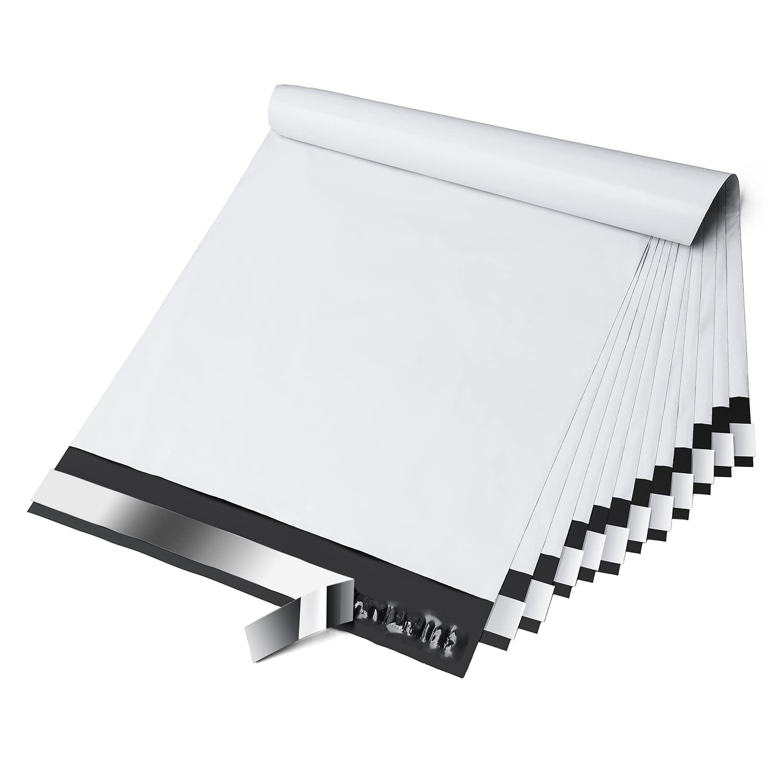 Fuxury Poly Mailers 10x13 Inch 100 Pack,Shipping Bags for Clothes,White | Durabl