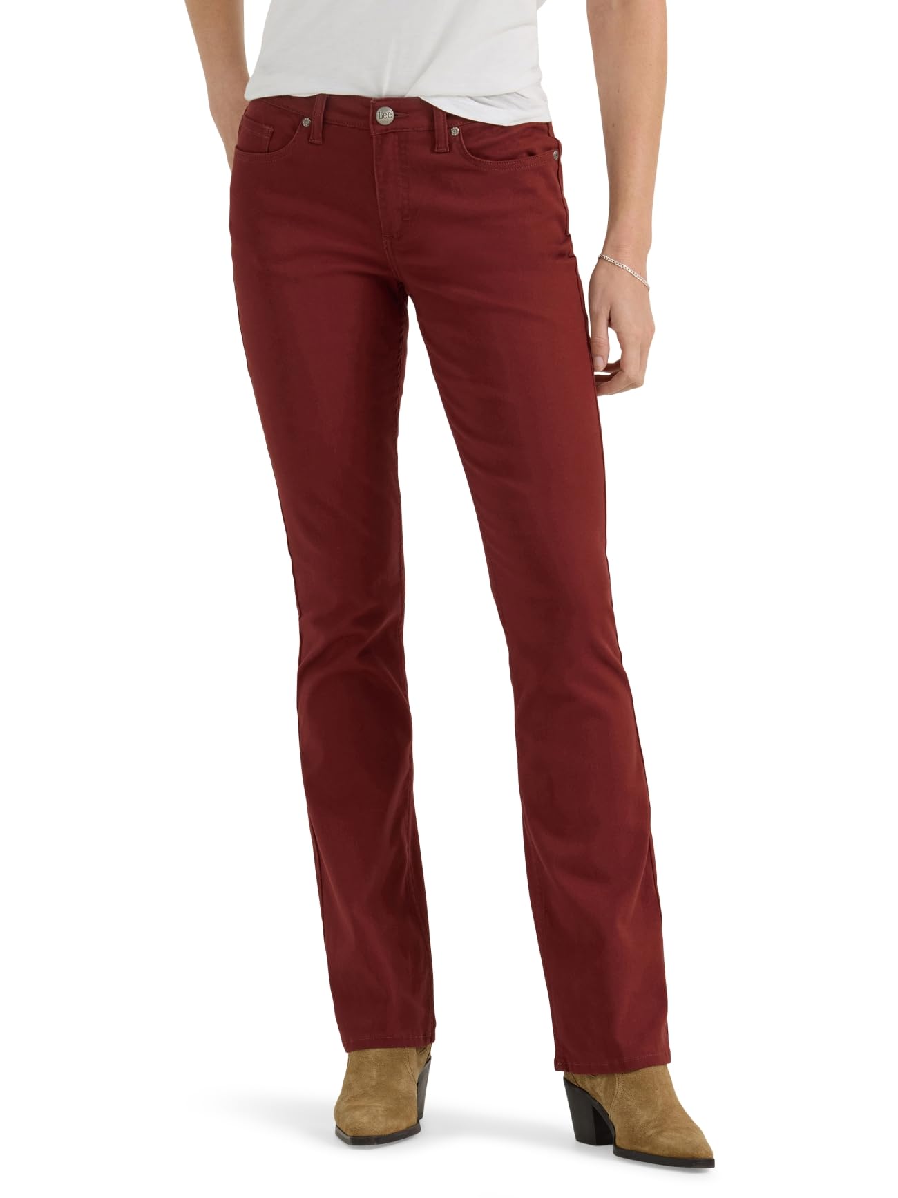 Lee Women's Legendary Mid Rise Bootcut Jean, Dark Glacia, 8 Short