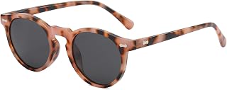 LJCZKA Polarized Sunglasses Round Men Women Vintage Retro Sunglasses Women Polarized Sunglasses UV400 Protection