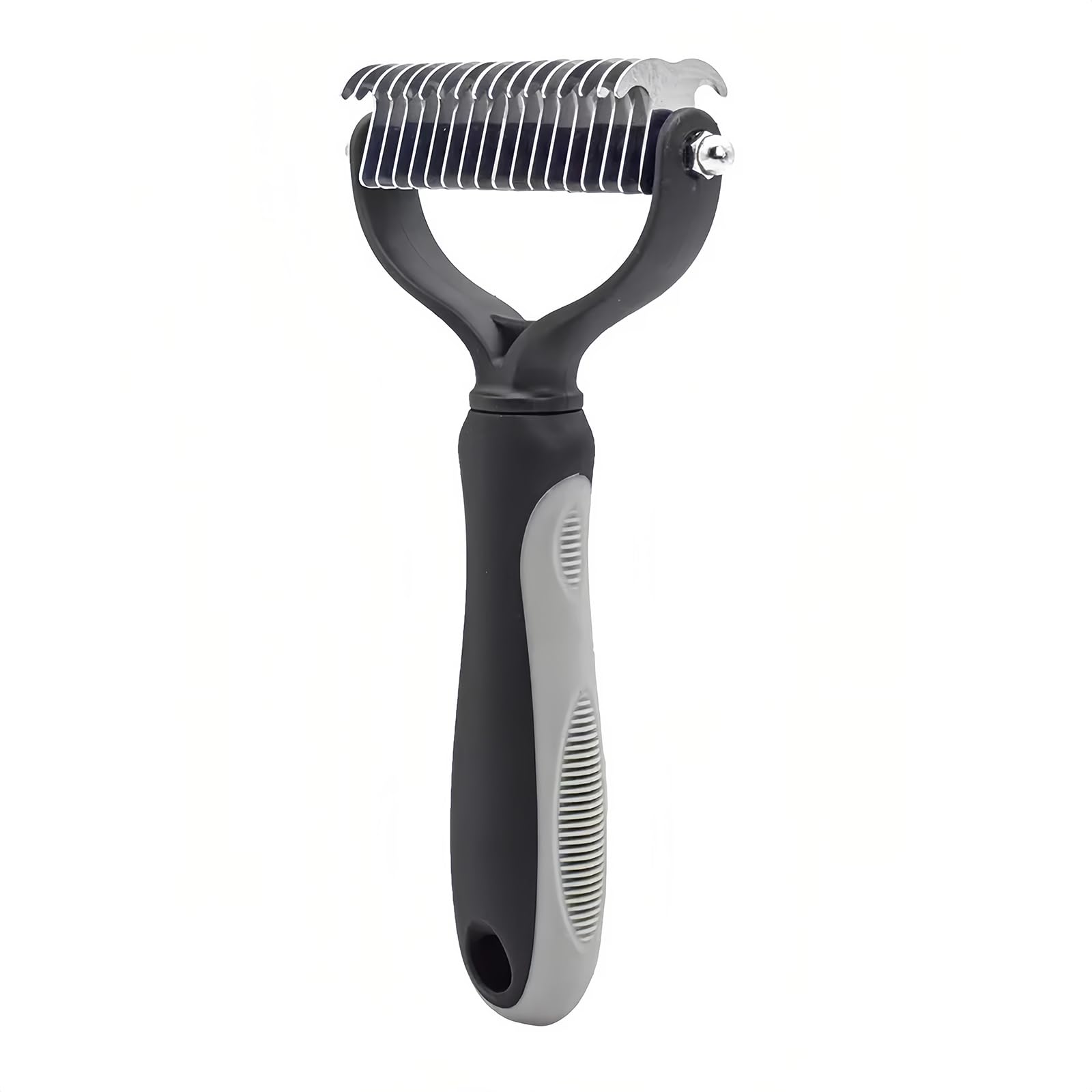 Grooming Rake, Double Sided Hair Removal & Dematting Tool, Undercoat Rake for Do