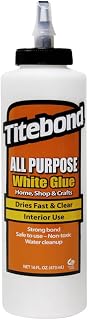 Titebond 5034 16 Oz. All Purpose White Glue | White Glues, Adhesives, Craft Supplies, Solvent Resistant Glues, 16 oz Bottle