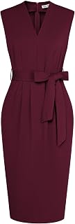 GRACE KARIN Women's Bodycon Knee Length Sleeveless Dress with Pockets