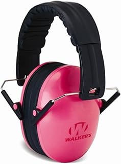 Walker's Low Profile Lightweight Padded Headband Adjustable Folding Noise-Reducing Hearing Protection Earmuffs