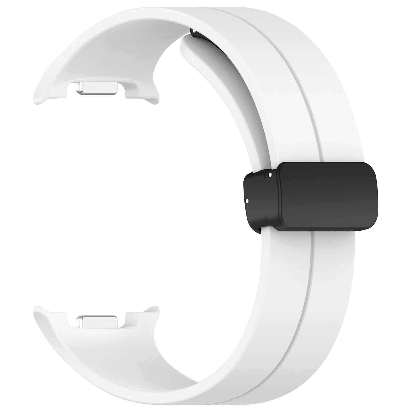 XDfind Fold Black Silicone Magnetic Buckle Watch Strap