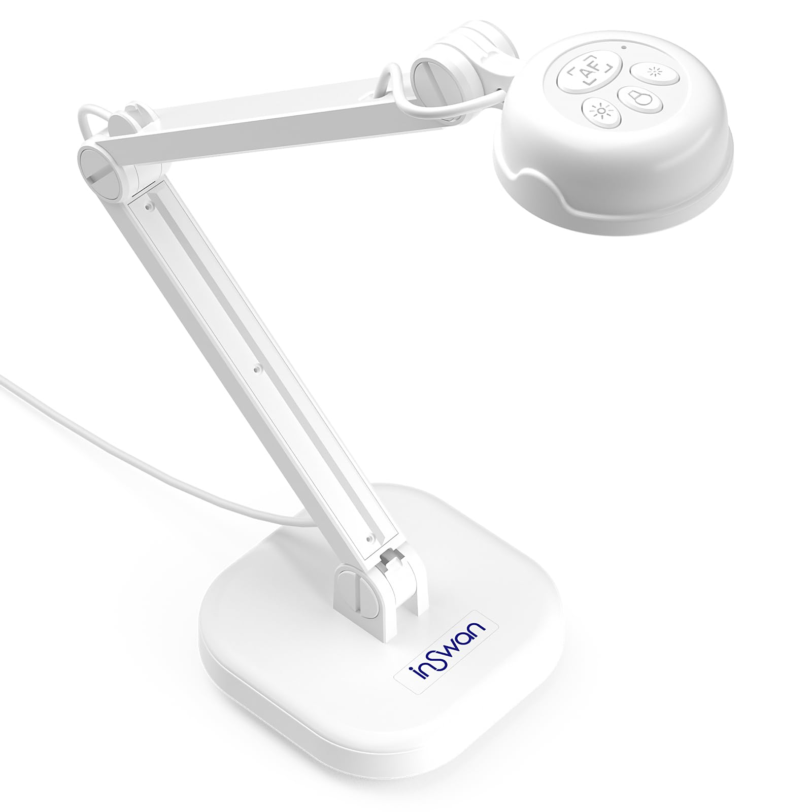 INSWAN INS-1 Classic USB Document Camera/Webcam, 8MP, Built-in LED, Mic | Auto F