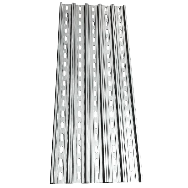 International Connector T&G 5 Pieces DIN Rail Slotted Aluminum RoHS 35mm Wide 7.