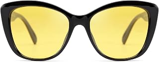 FEISEDY Polarized Vintage Sunglasses American Square Jackie O Cat Eye Sunglasses B2451 (White, 56)