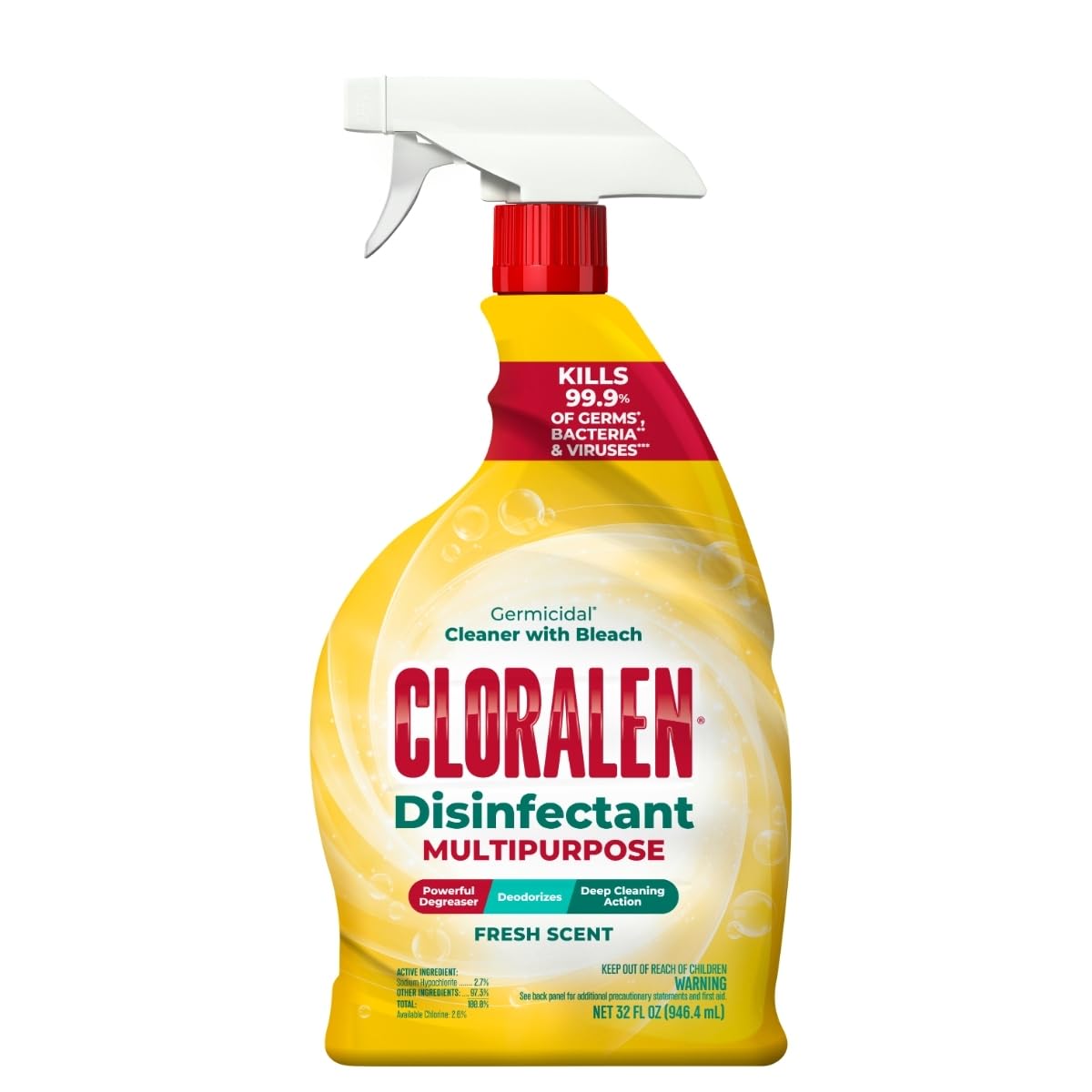 Cloralen Multipurpose Cleaner Spray with Bleach - 32 fl oz | Fresh Scent - All P