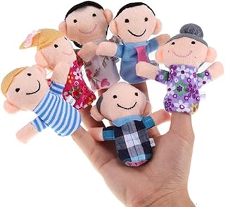 6 Pcs People Family Members, Cloth Puppets, Finger Puppets Set, Story Time, Party Favors, Gifts Christmas Stocking Stuffers, Finger Hands Accessories Gifts fo