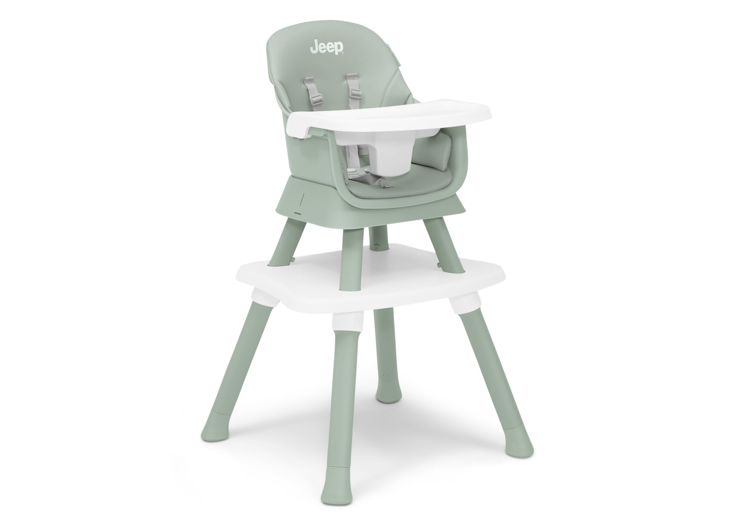 Jeep Milestone 6-in-1 High Chair by Delta Children - High Chair Converts to Stoo