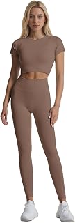 2 Pieces Workout Sets for Women Leggings with Padded Sports Bras