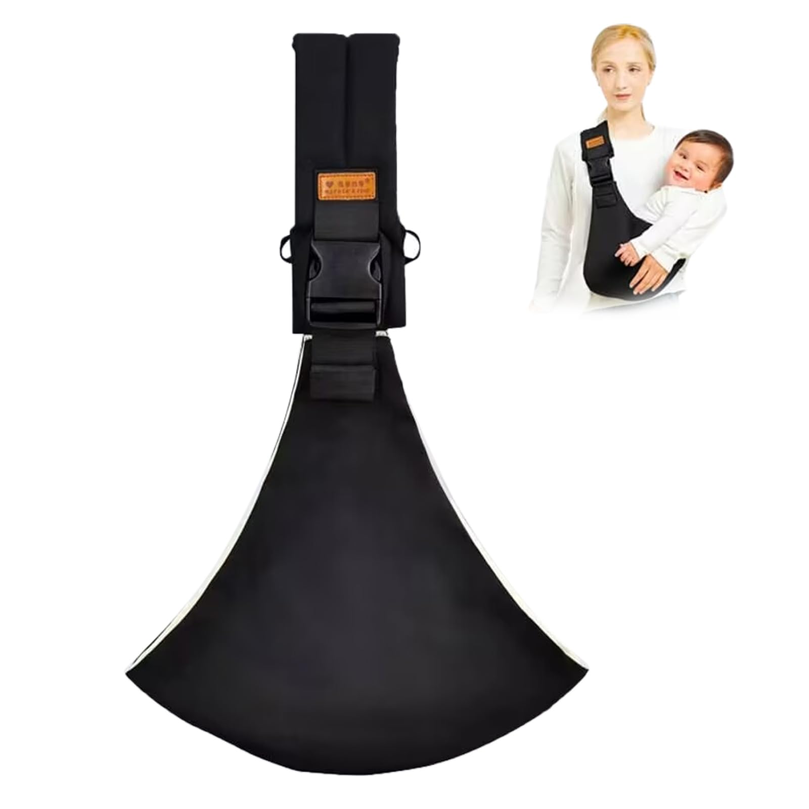 yemyig Baby Sling Carrier,Baby Sling for 10-30lbs(Black) | Adjustable Shoulder S