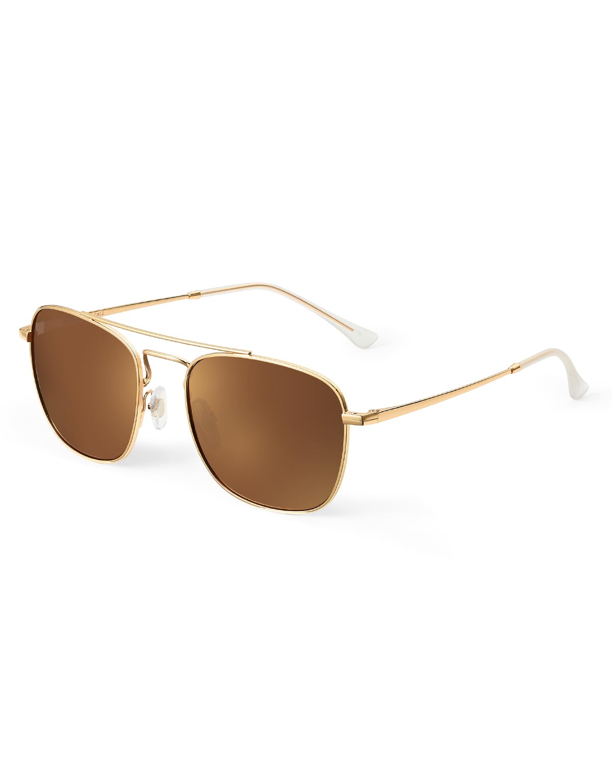 JIM HALO Retro Square Aviator Sunglasses Premium Glass Lens Men Women