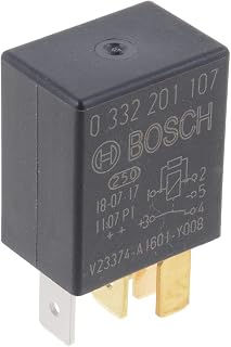 Bosch 0332201107 Micro Relay 12V 30A, IP5K4, Operating Temperature from -40 Degree to 100 Degree C, 5 Pin Relay
