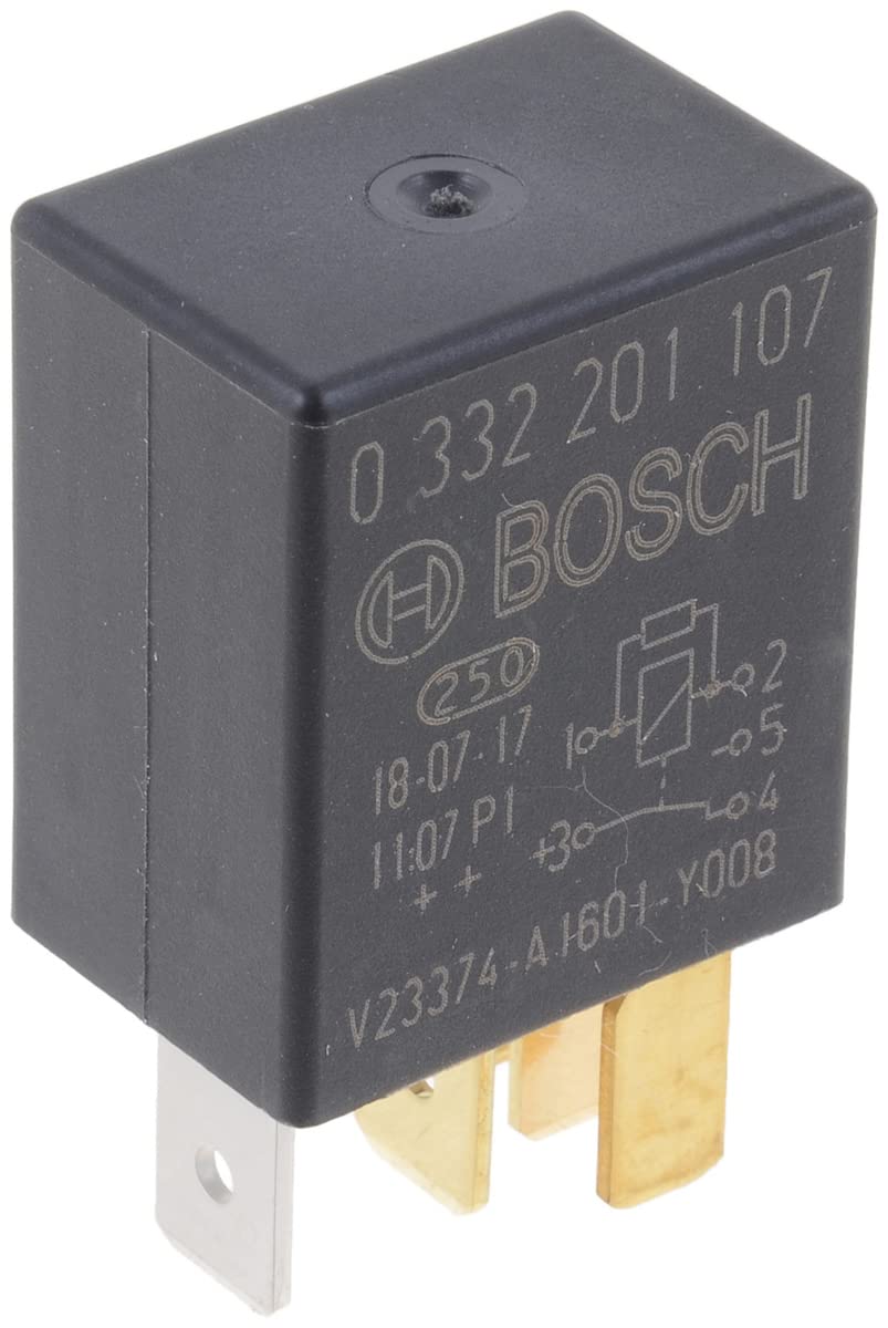 Bosch 0332201107 Micro Relay 12V 30A, IP5K4, Operating Temperature from -40 Degr