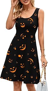 Herou Women Summer Casual Scoop Neck Sleeveless Floral Dress