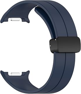 XDfind Fold Black Silicone Magnetic Buckle Watch Strap