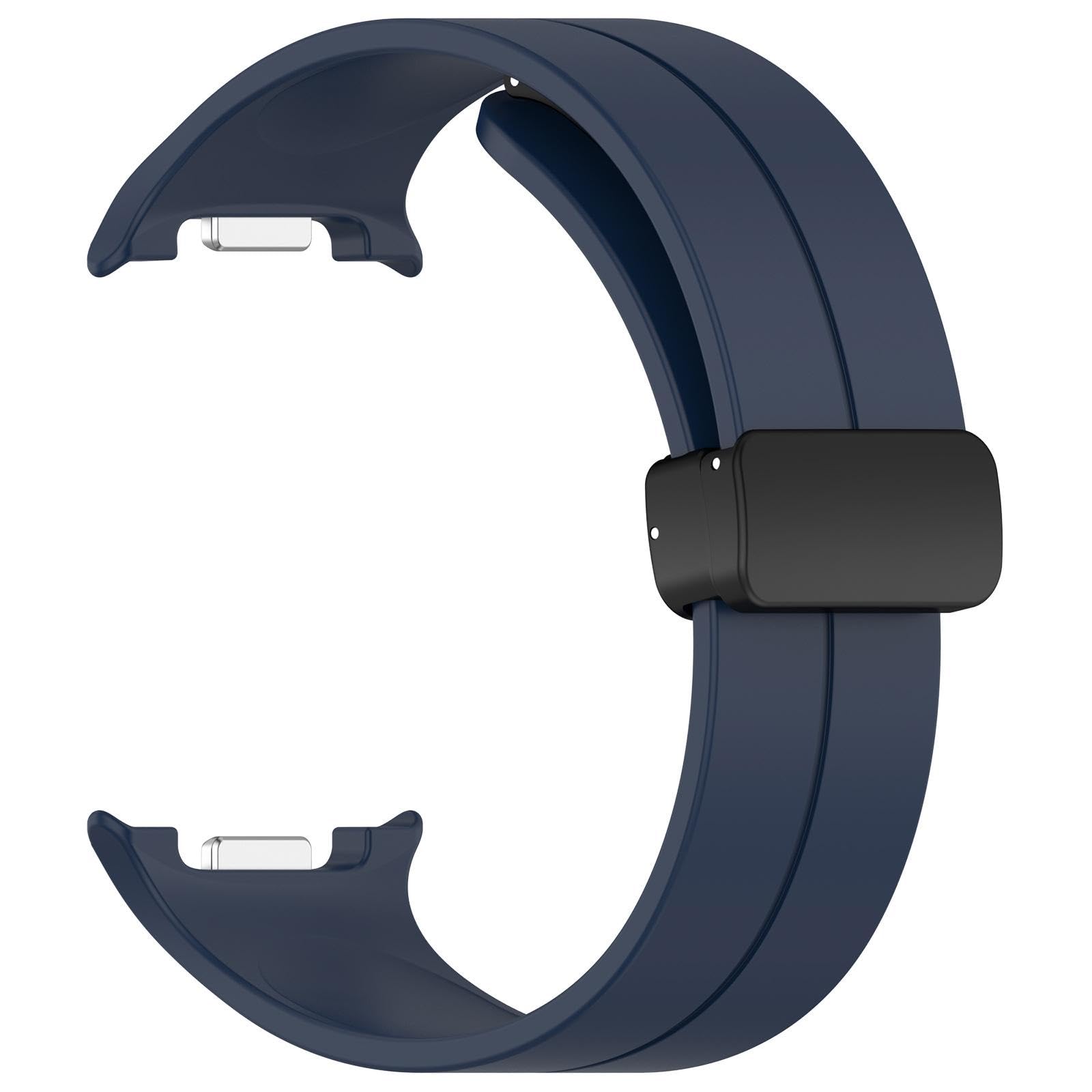 XDfind Fold Black Silicone Magnetic Buckle Watch Strap