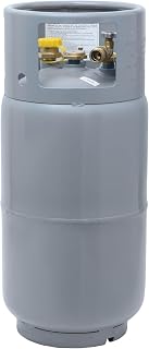 Flame King YSN335 - 33.5LB Steel Forklift Propane Tank Cylinder with Built-in Gauge, Gray