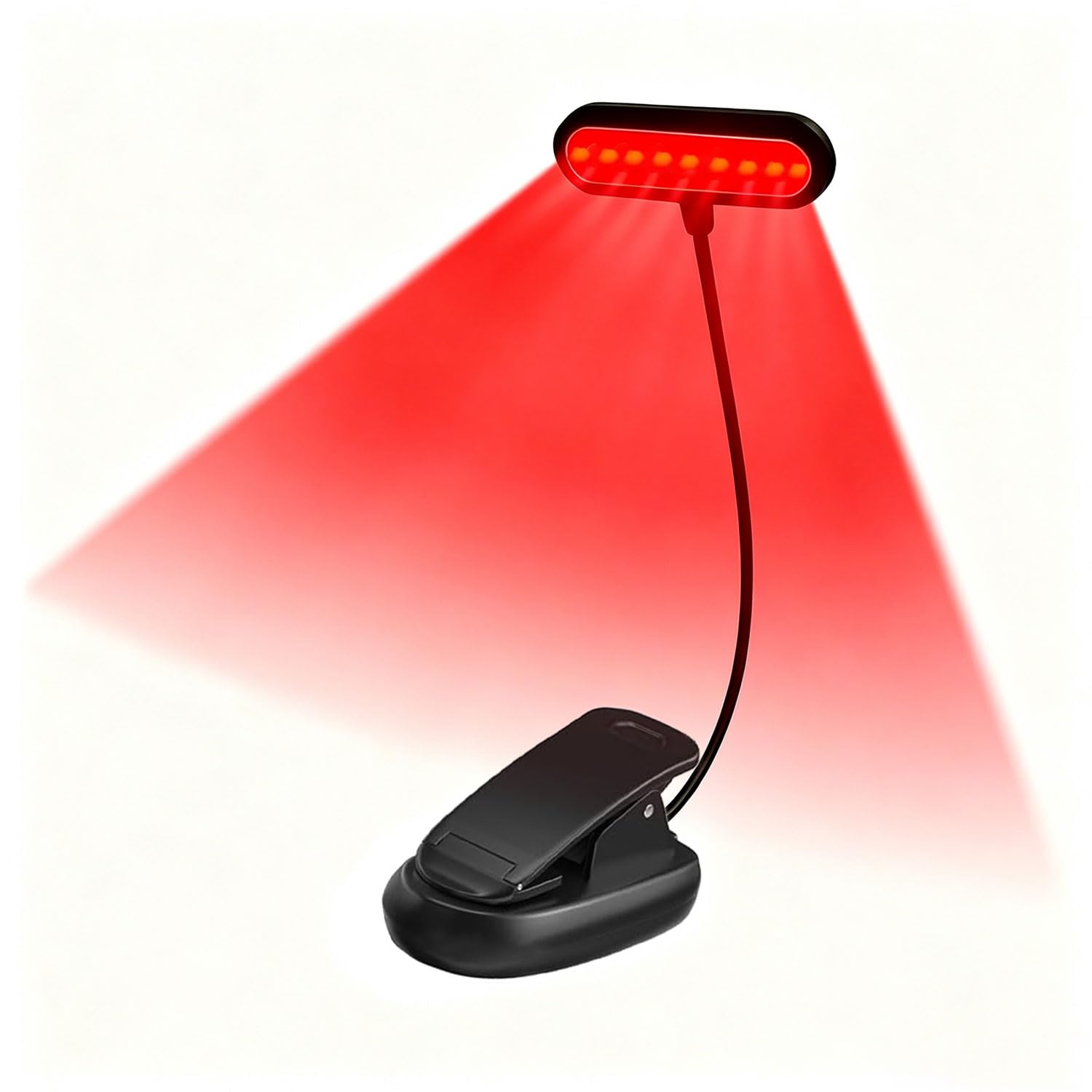 KINGYEENUO Red Book Light, Rechargeable Clip On 670nm LED Light for Reading | No