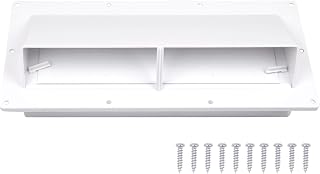 RV Range Hood Vent Cover, RV Exhaust Vent Cover with 10 Pcs Screws, Exhaust Stove Cover for Motorhome Trailer Camper - White