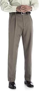 Haggar Men's Cool 18 Hidden Expandable Waist Pleat Front Pant-Regular and Big & Tall Sizes Cool 18 Hidden Expandable Waist Pleat Front Pant-Regular and Big & Tall Sizes