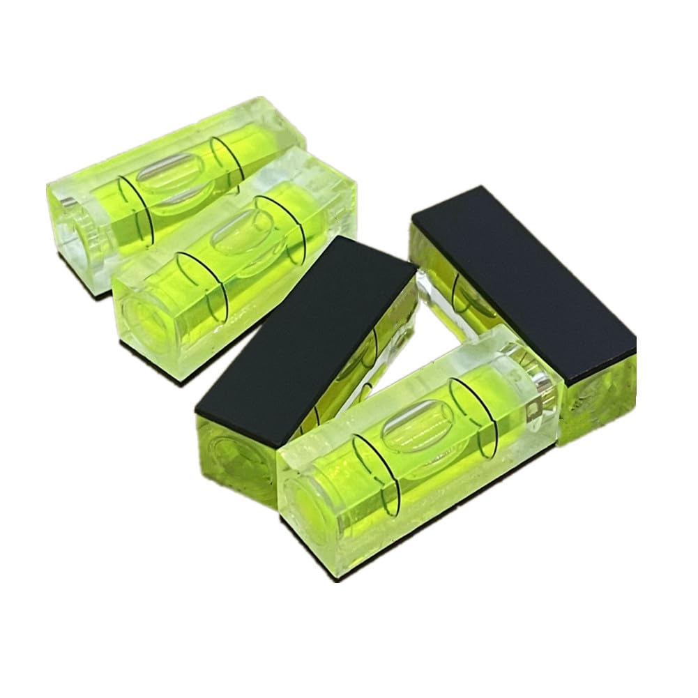 YMGBHNKJLS 5Pcs Magnetic Small Bubble Levels 29x10x12mm Mini Square Bubble Spiri