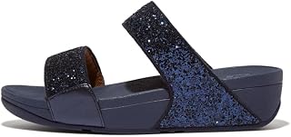 Fitflop Lulu Cross Slide - Glitter Open Toe SandalsWomen