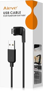 Aieve USB Charger Cable for TomTom Sat Nav | 1.5m Car Lead Accessories Compatible with TomTom Start 42/52/62, Go 520/620, GO Live, Rider, Start, Via 52, 62, 110, 120
