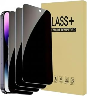 3 Pack for iPhone 12 Pro Max Privacy Screen Protector Tempered Glass, Anti Spy Privacy Screen for iPhone 12 Pro Max Accessories, Case Friendly Private Film